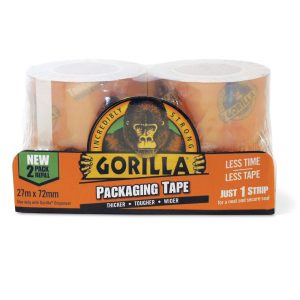   Gorilla Packaging Tape Utántöltő 2db x 27m x 72mm Extra Erős 